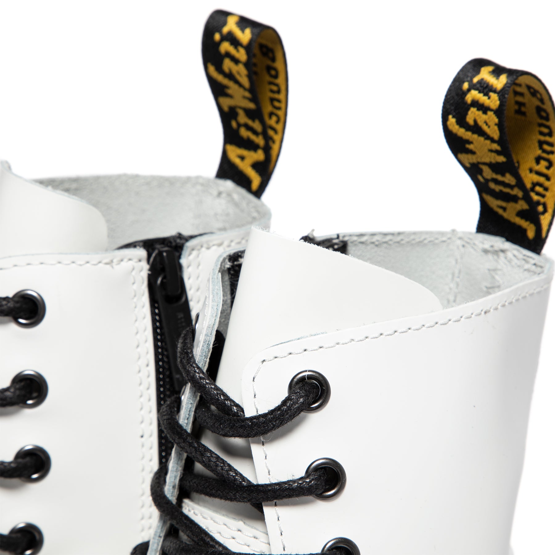 Jadon Boot Smooth Leather Platforms in White