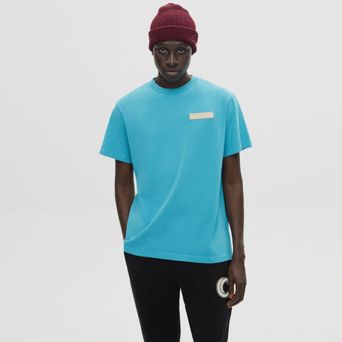 Concepts Leather Patch Tee (Aqua)