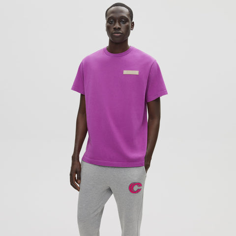Concepts Leather Patch Tee (Magenta)