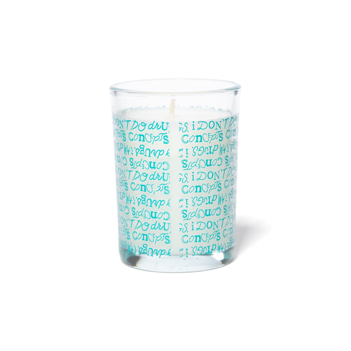 Concepts I AM DRUGS Soy Candle (Clear/Teal)