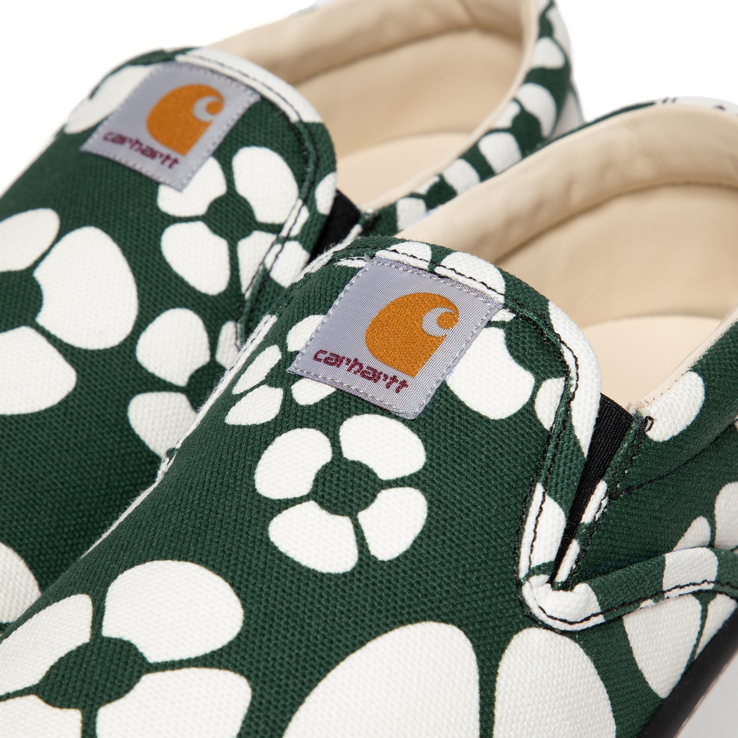 MARNI x Carhartt Clover Printed Canvas Upper Paw Sneaker (Forest Green/Stone White)