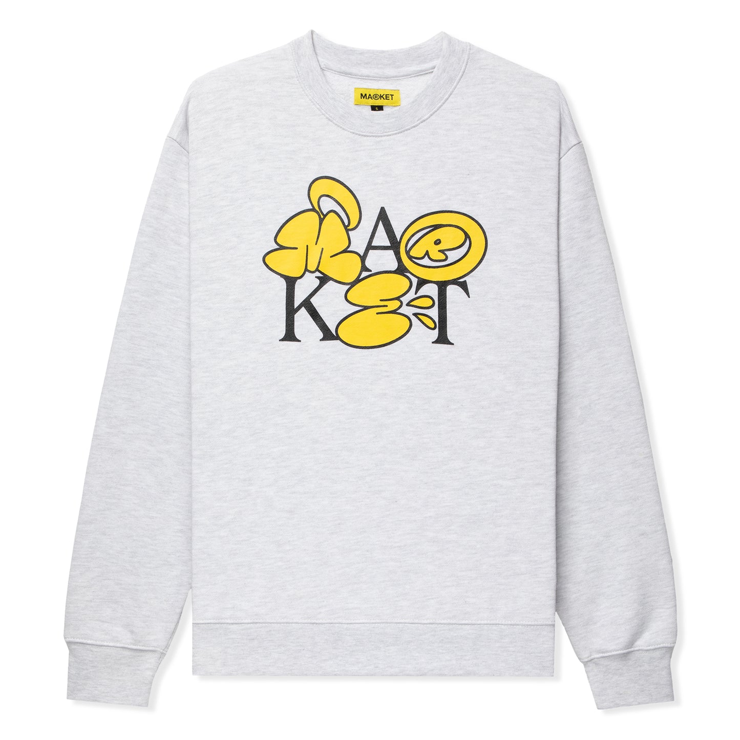 Market Bubble Letter Crewneck Sweatshirt (Ash)