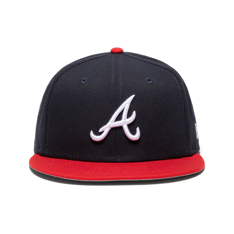New Era MLB Atlanta Braves OTC 59Fifty Fitted Hat (Navy/Red)