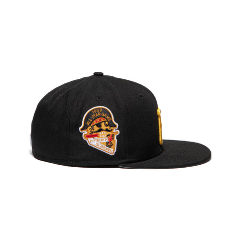 New Era MLB Pittsburgh Pirates Side Patch All-Star Game 1959 59Fifty Fitted Hat (Black)