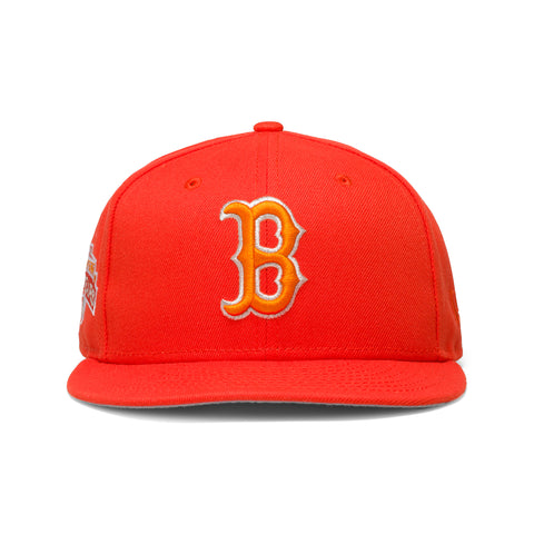 Concepts x New Era 59Fifty Boston Red Sox 100th Anniversary Fitted Hat (Orange)