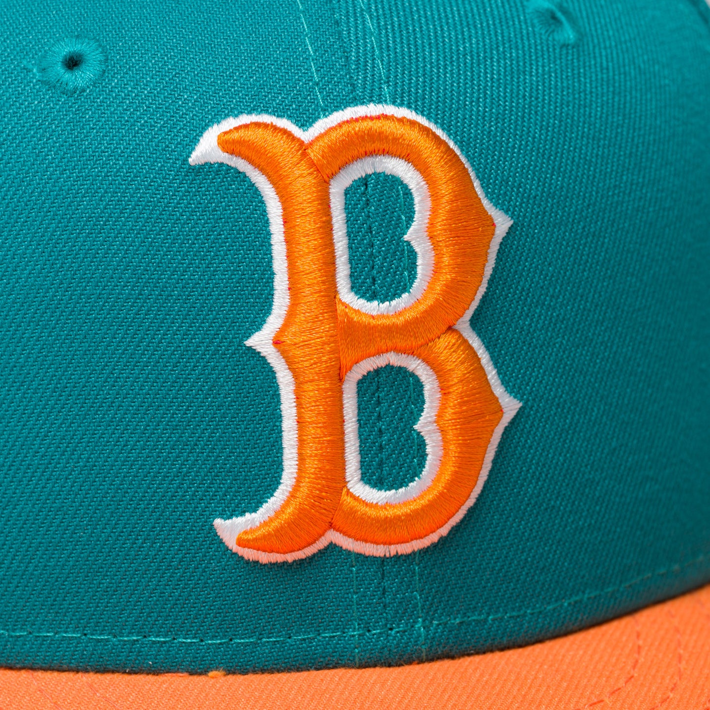 Concepts x New Era 59Fifty Boston Red Sox 1903 World Series Fitted Hat (Aqua/Orange)