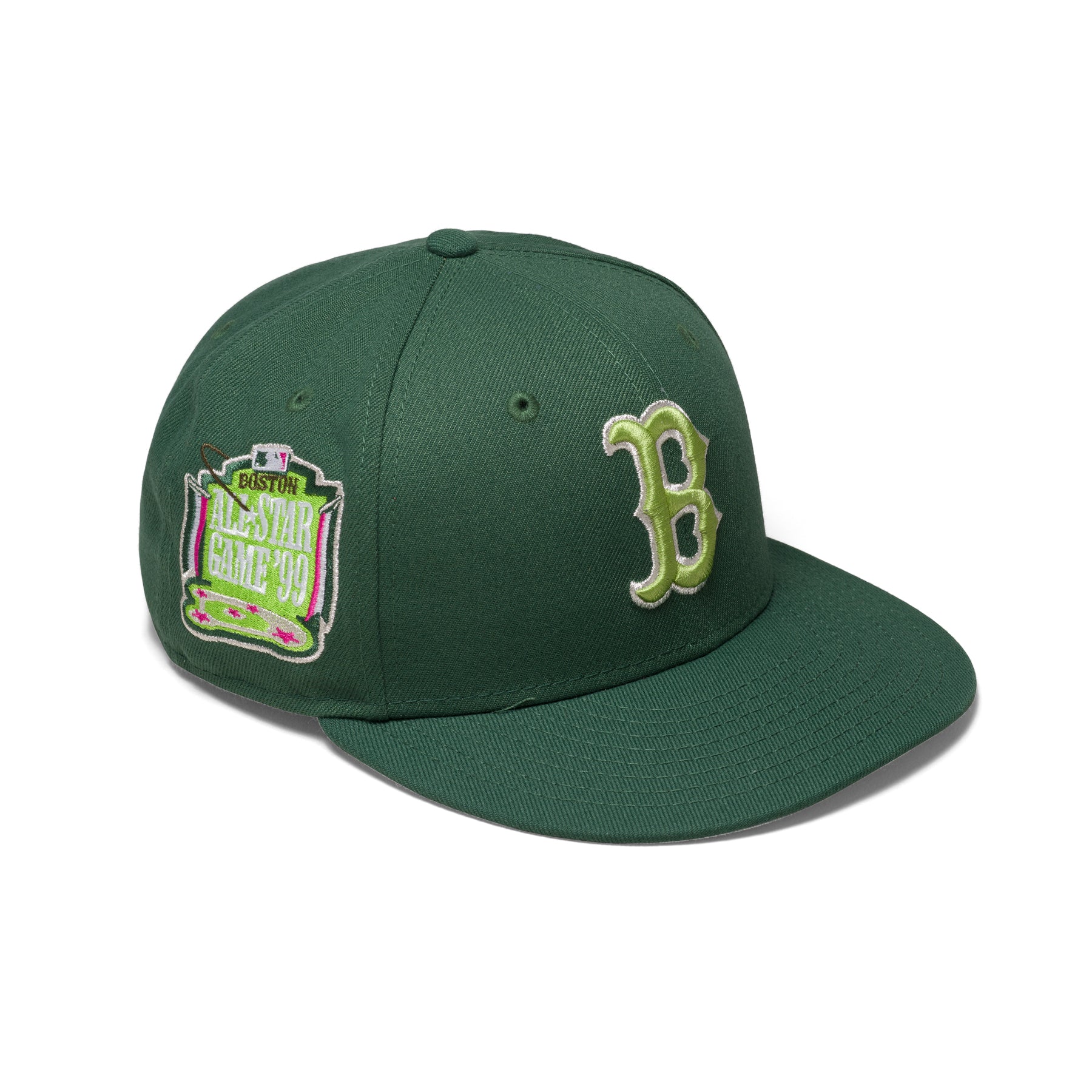 Men's Boston Red Sox New Era Pink/Green Cooperstown Collection 1999 MLB All-Star  Game Passion Forest 59FIFTY Fitted Hat