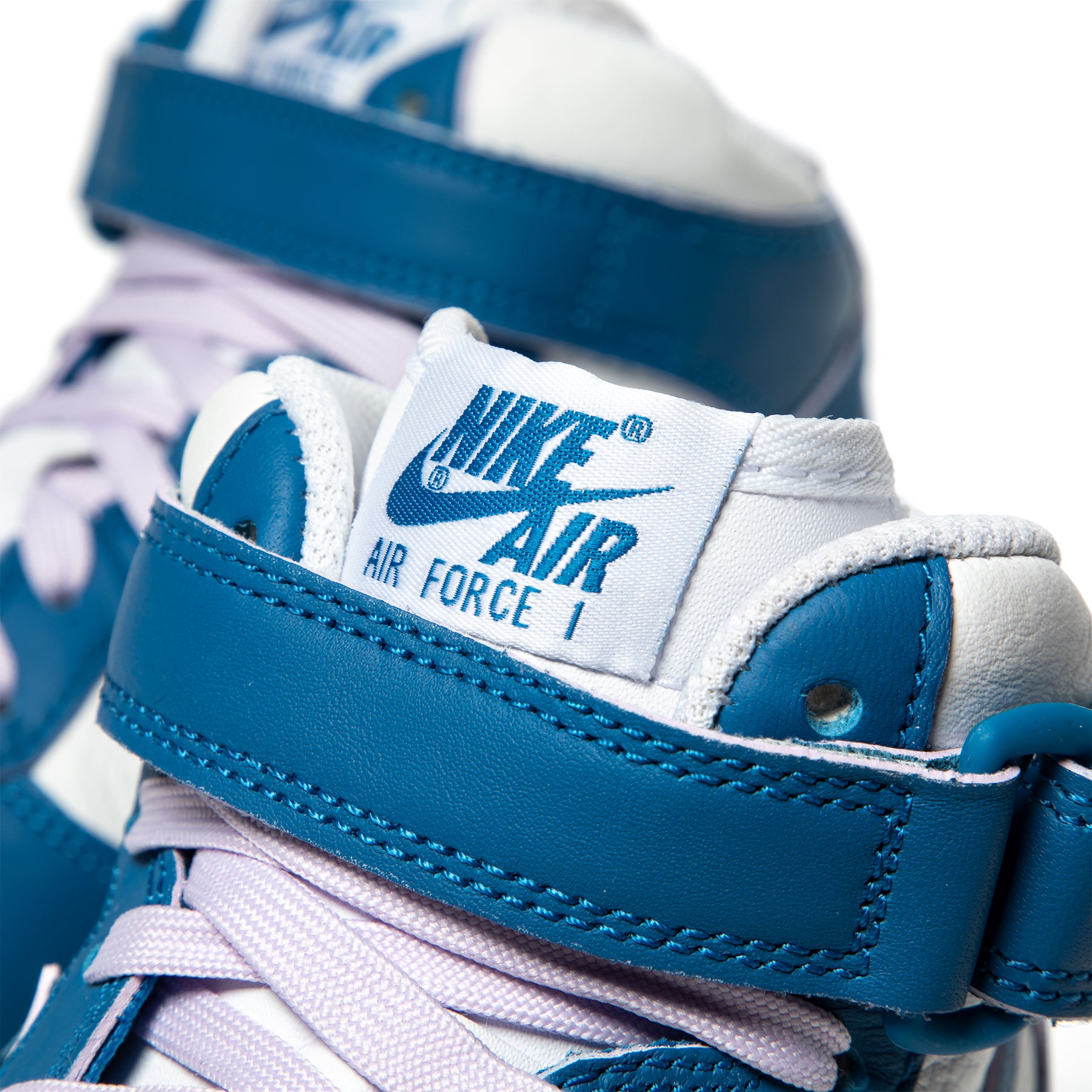 Nike Womens Air Force 1 '07 Mid (White/Military Blue/Sail/Doll) 6