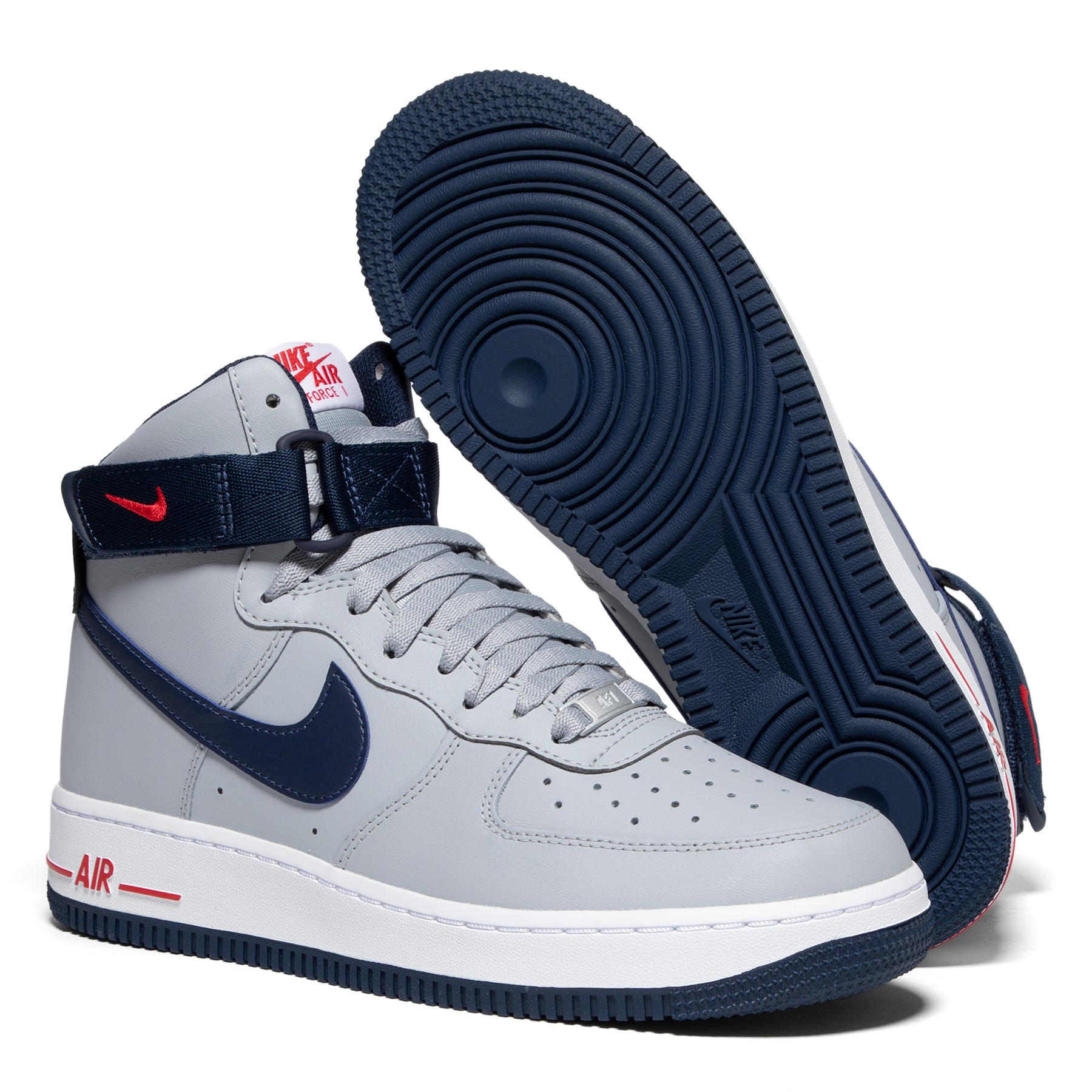 Nike Womens Air Force 1 High (Wolf Grey/College Navy/University Red)