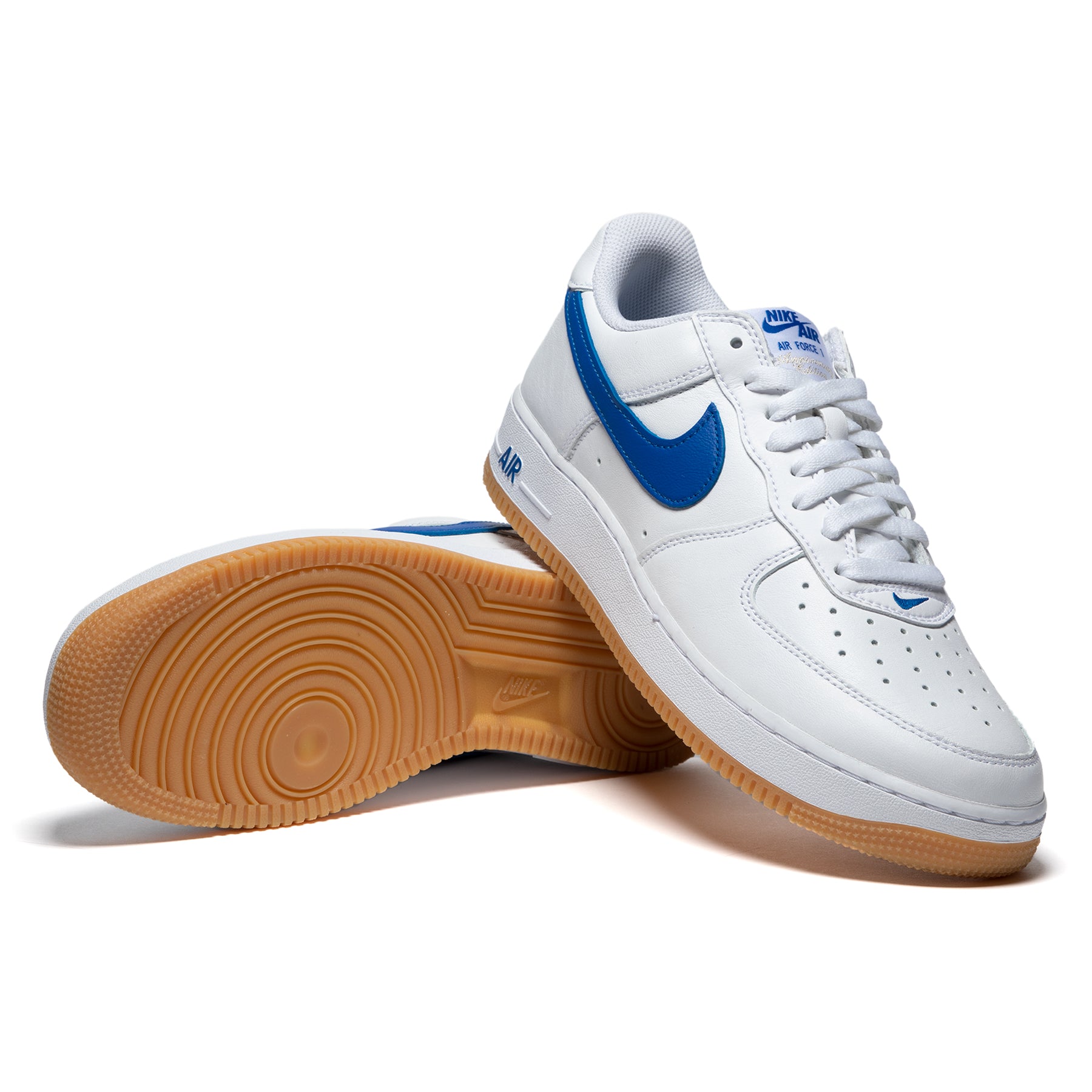 Nike Air Force 1 Low Retro (White/Royal Blue/Gum Yellow) 14