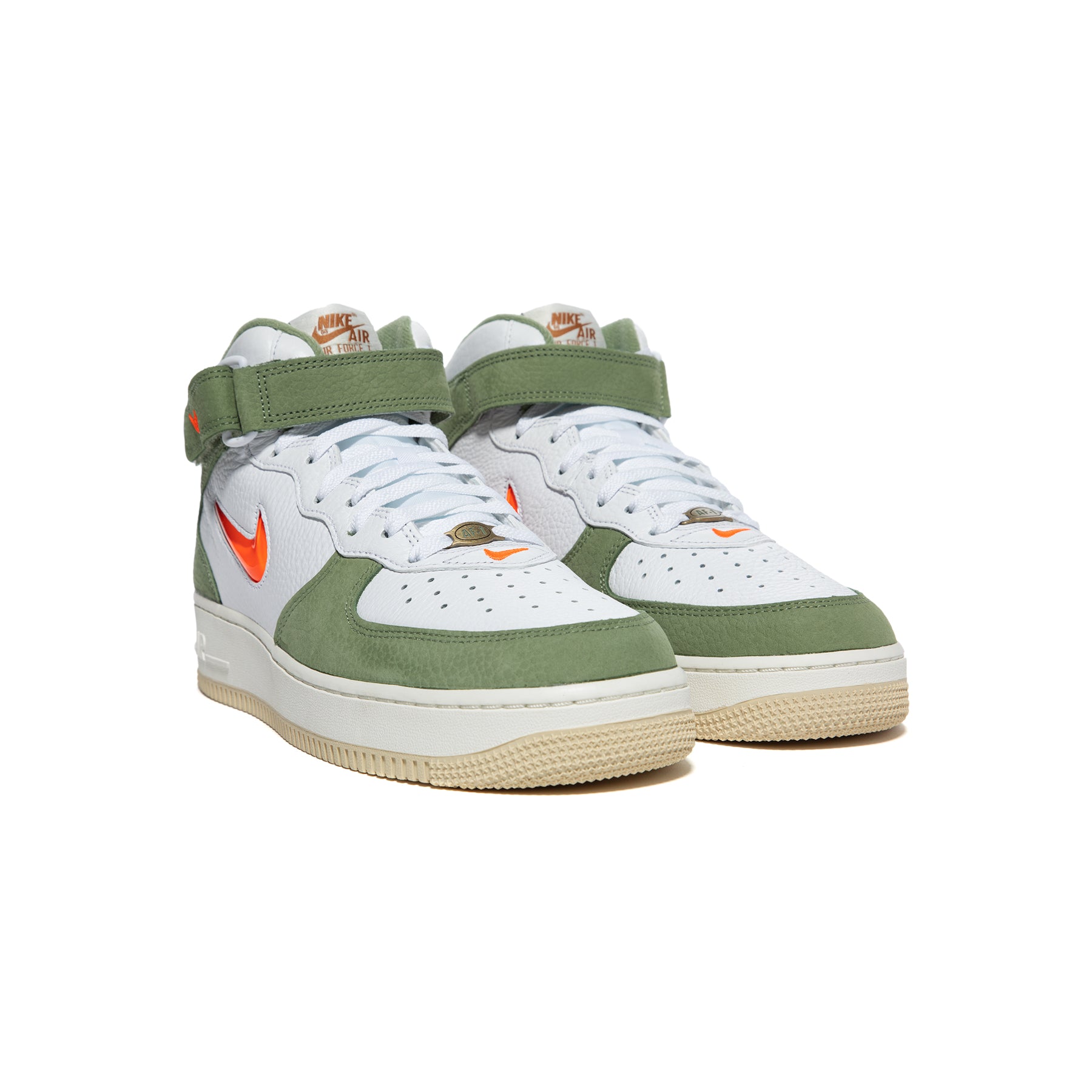Nike Air Force 1 Mid '07 QS Olive Green and Total Orange DQ3505-100 Men's  Shoes