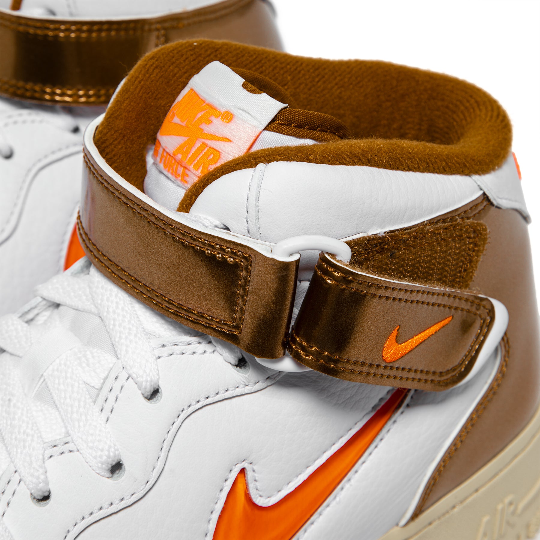 Nike Air Force 1 Mid - Mens Shoes White/Terra Orange Size 10