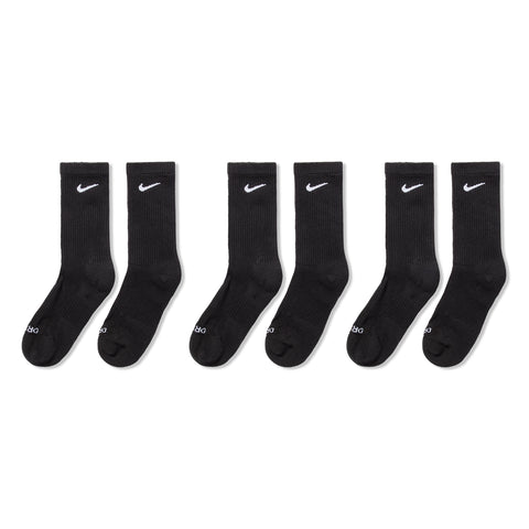 Nike Everyday Plus 3-Pack Cushioned Training Crew Socks (Black/White)