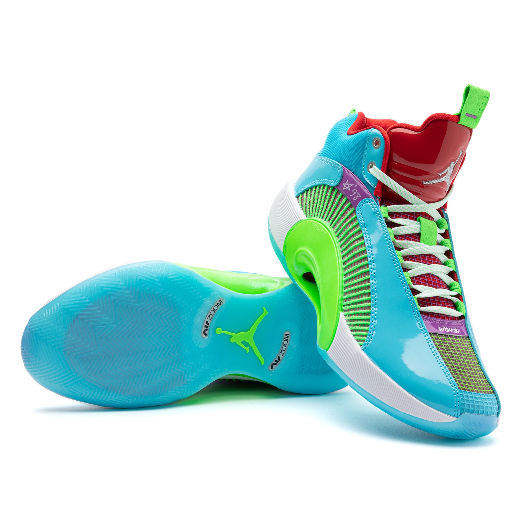 Nike Kids Air Jordan XXXV WIP GS (Blue Fury/Metallic Silver/Electric Green)
