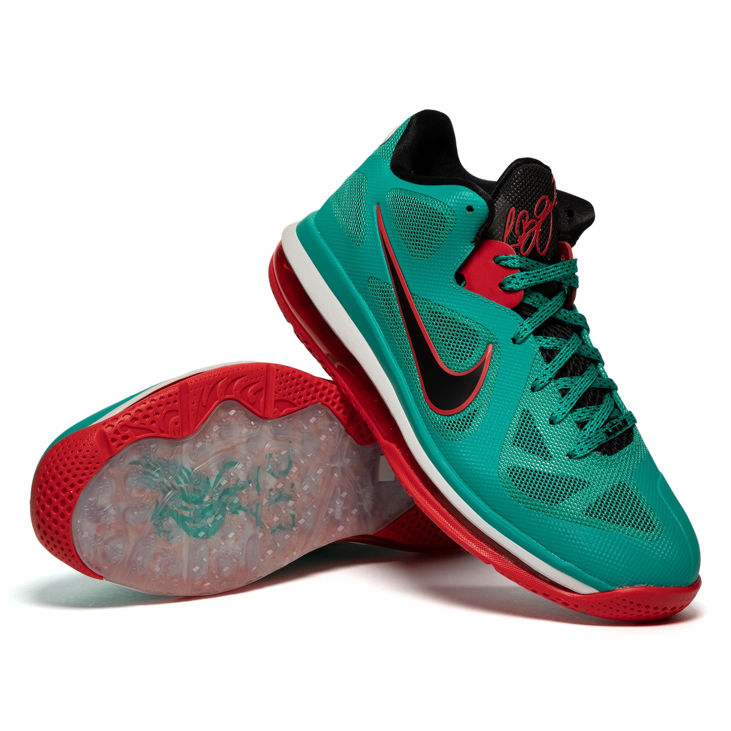 Nike Lebron IX Low (New Green/Black/Action Red/White)