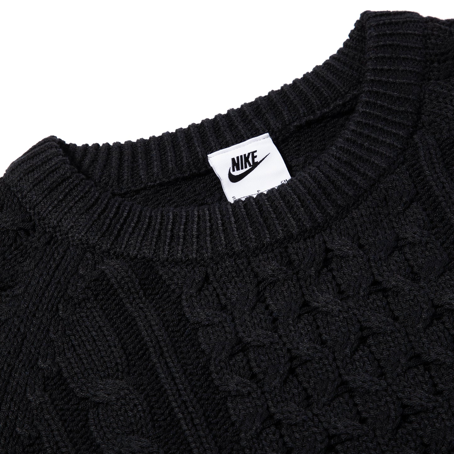 Nike Sportswear Cable Knit Sweater (Black)