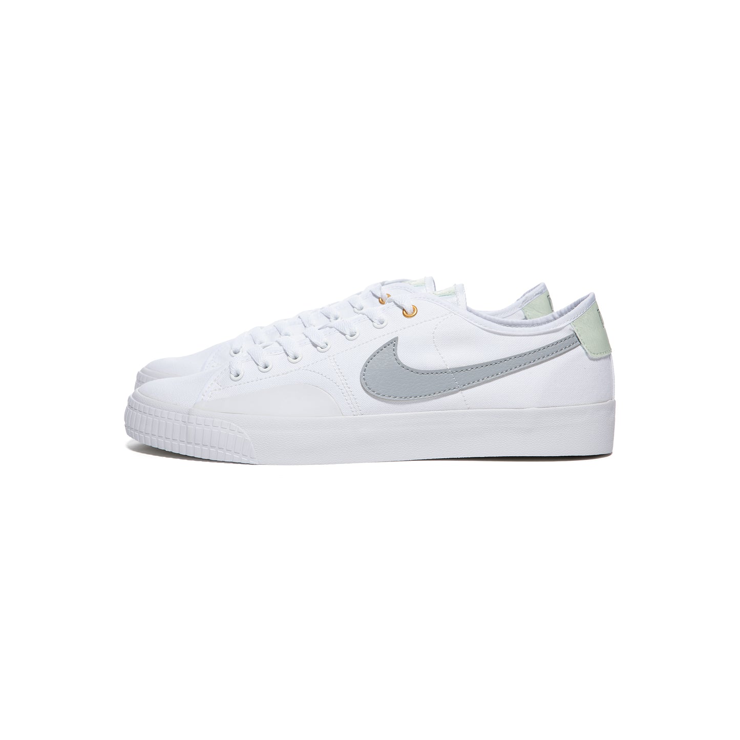Nike SB BLZR Court DVDL Skate Shoes (White/Wolf Grey/Barely Green)