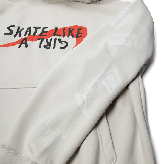 Nike SB Skate Like A Girl Fleece Hoodie (Light Bone/Black)