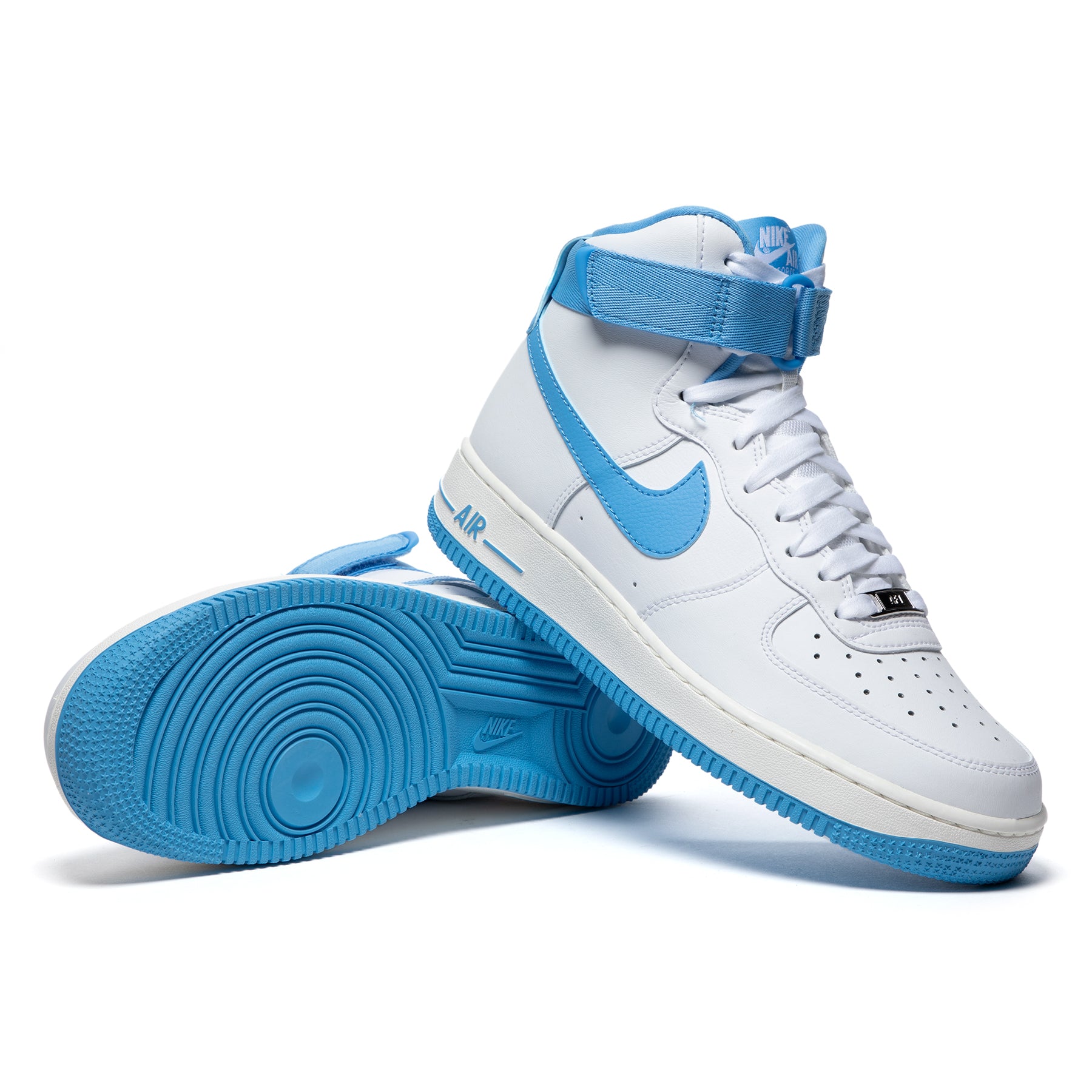 Nike Air Force 1 High OG QS Shoes "UNC" White University Blue  DX3805-100 NEW