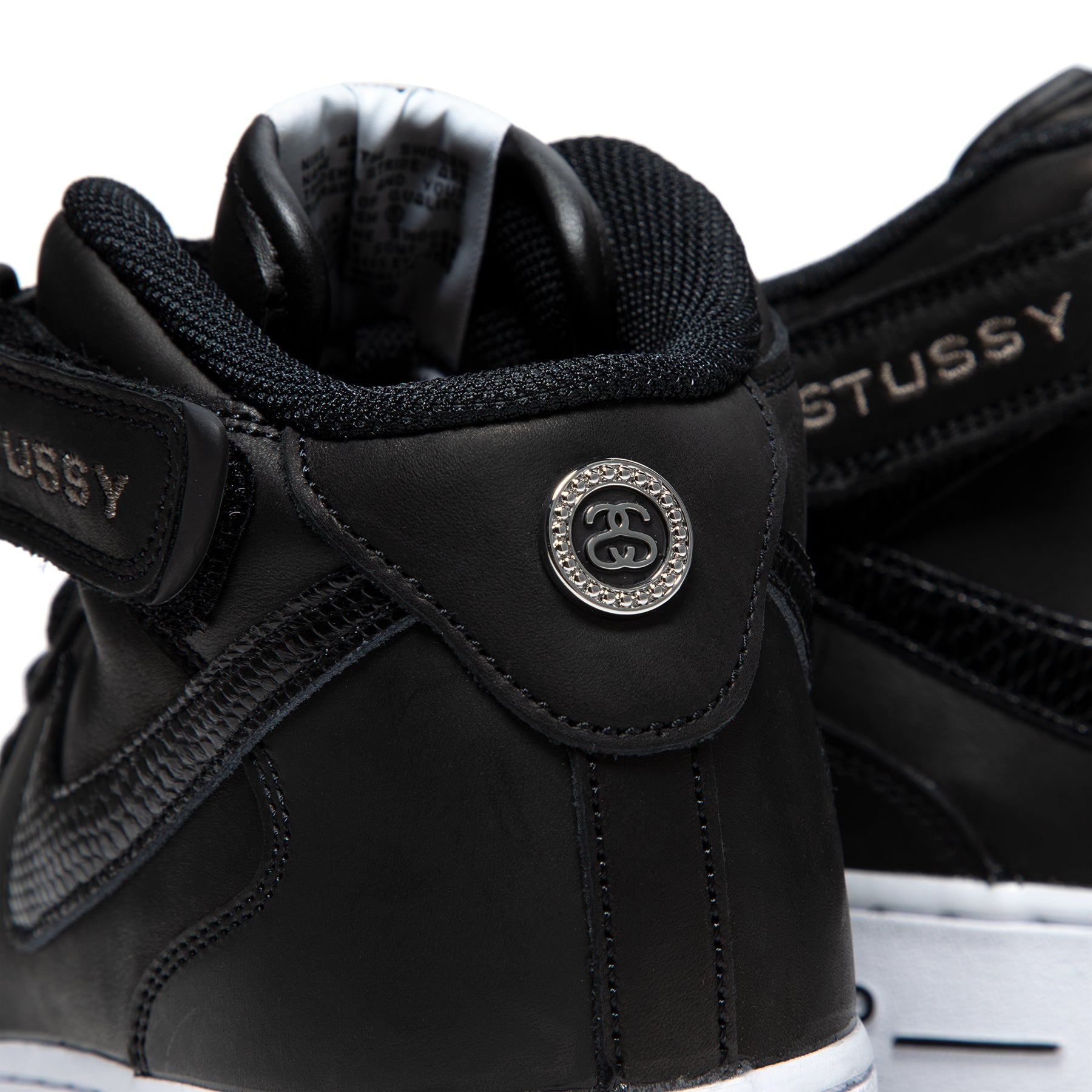 Stussy x Nike Air Force 1 Mid Black - Size 9 Men