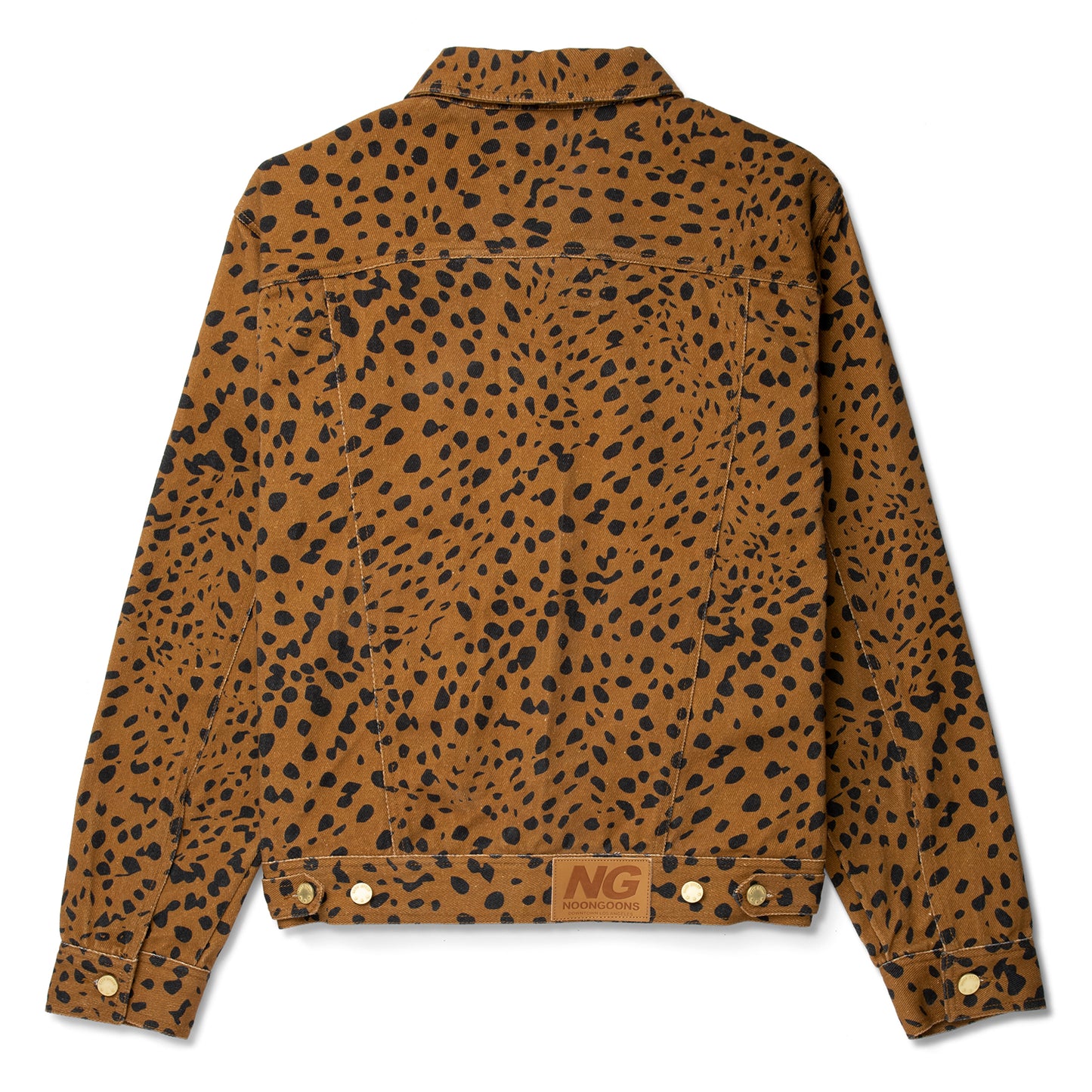 Noon Goons Go Leopard Denim Jacket (Brown Leopard)