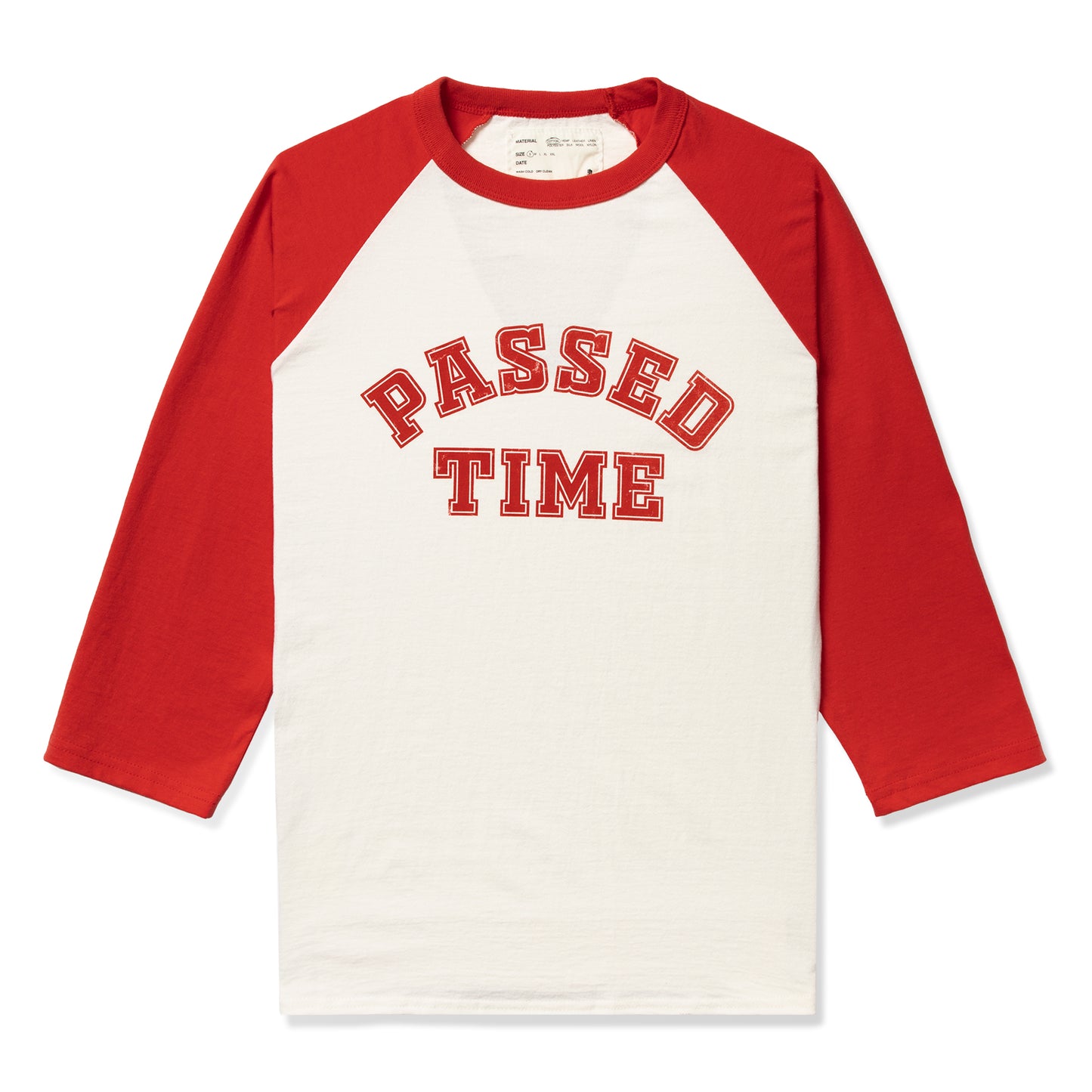 ONE OF THESE DAYS Passed Time Raglan (Bone/Red)