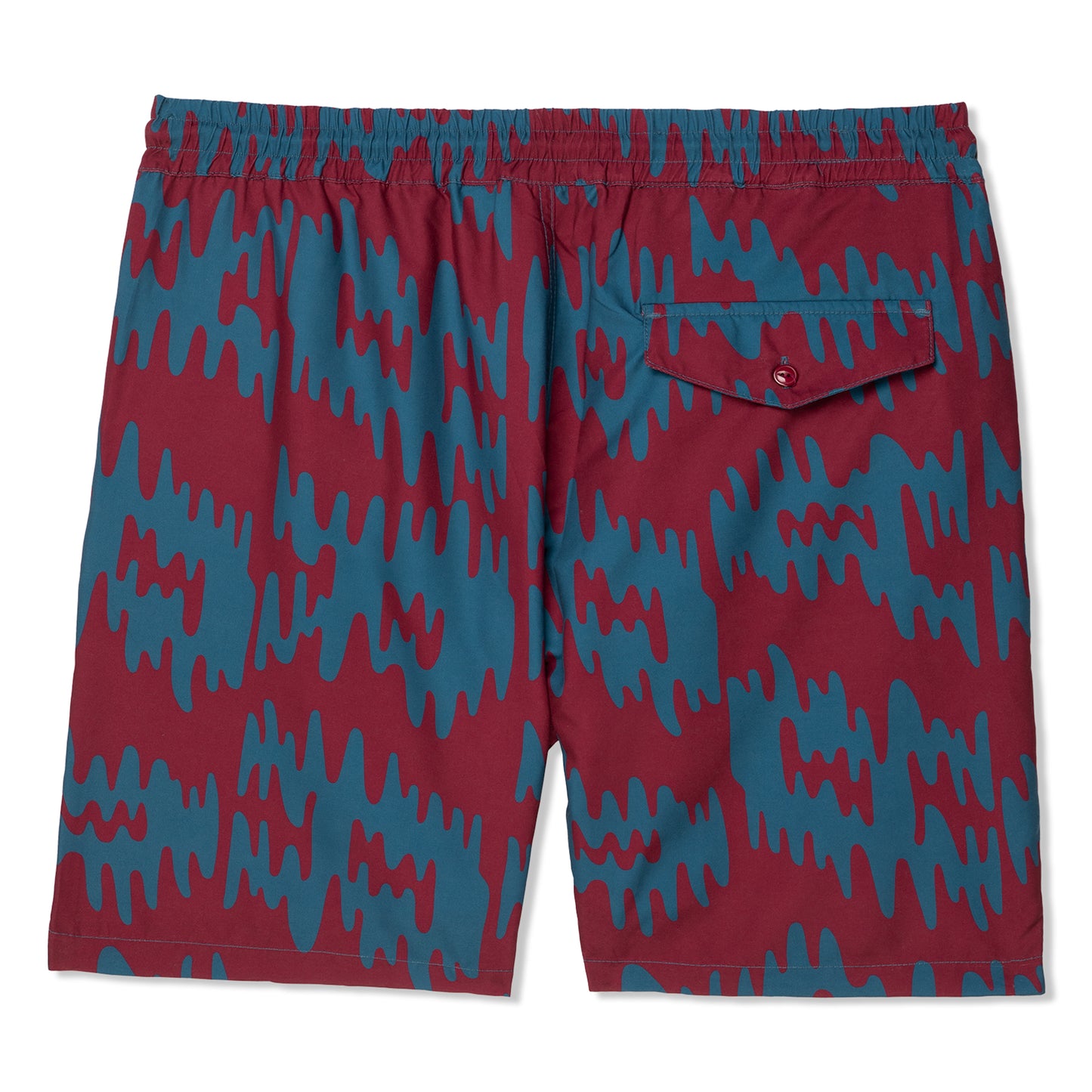by Parra Tremor Pattern Swim Shorts (Deep Red)