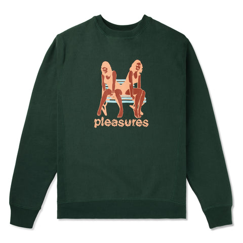 Pleasures Bench Premium Crewneck (Green)