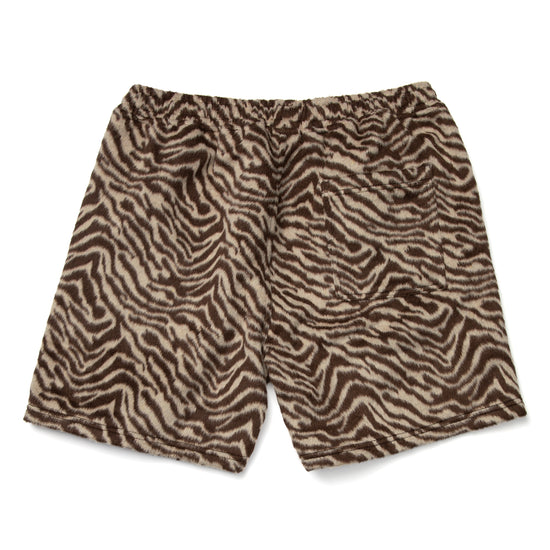 Pleasures Breaker Fuzzy Stripe Shorts (Tan)