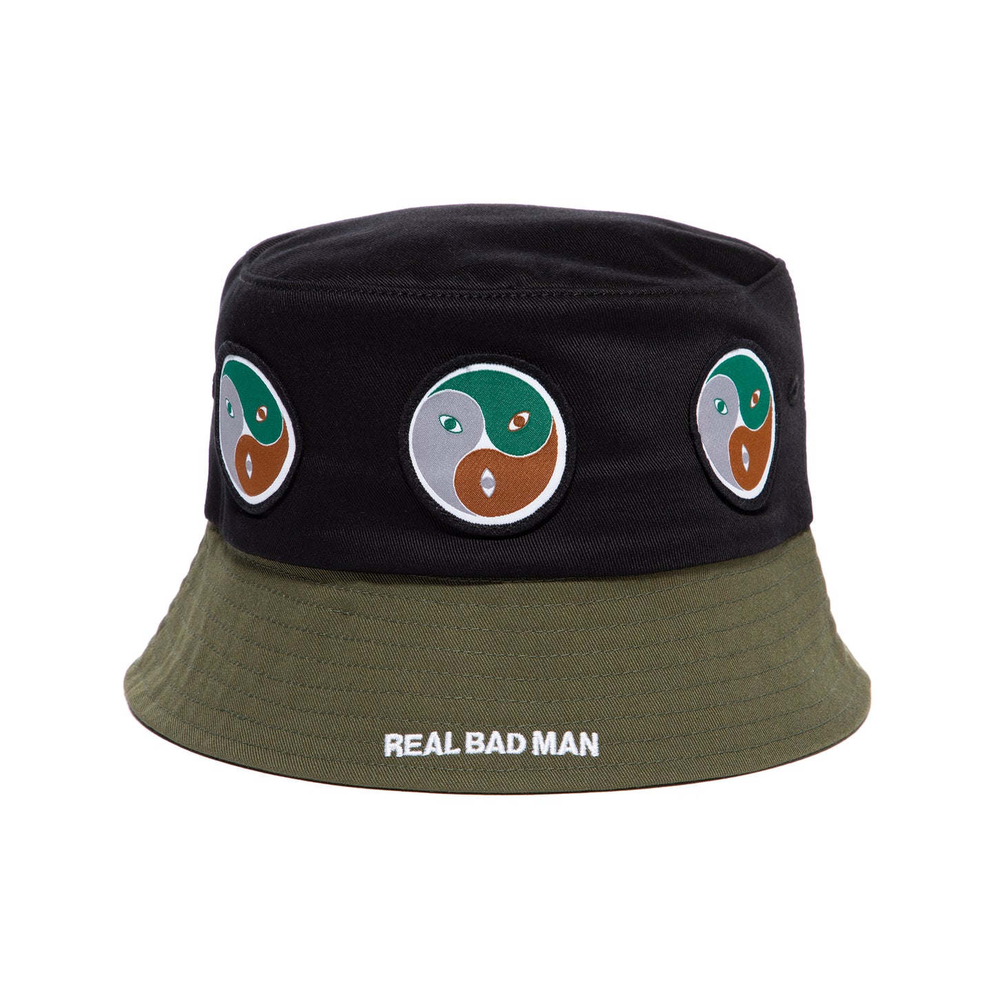 Real Bad Man Three Way Patch Fisherman (Black/Army)