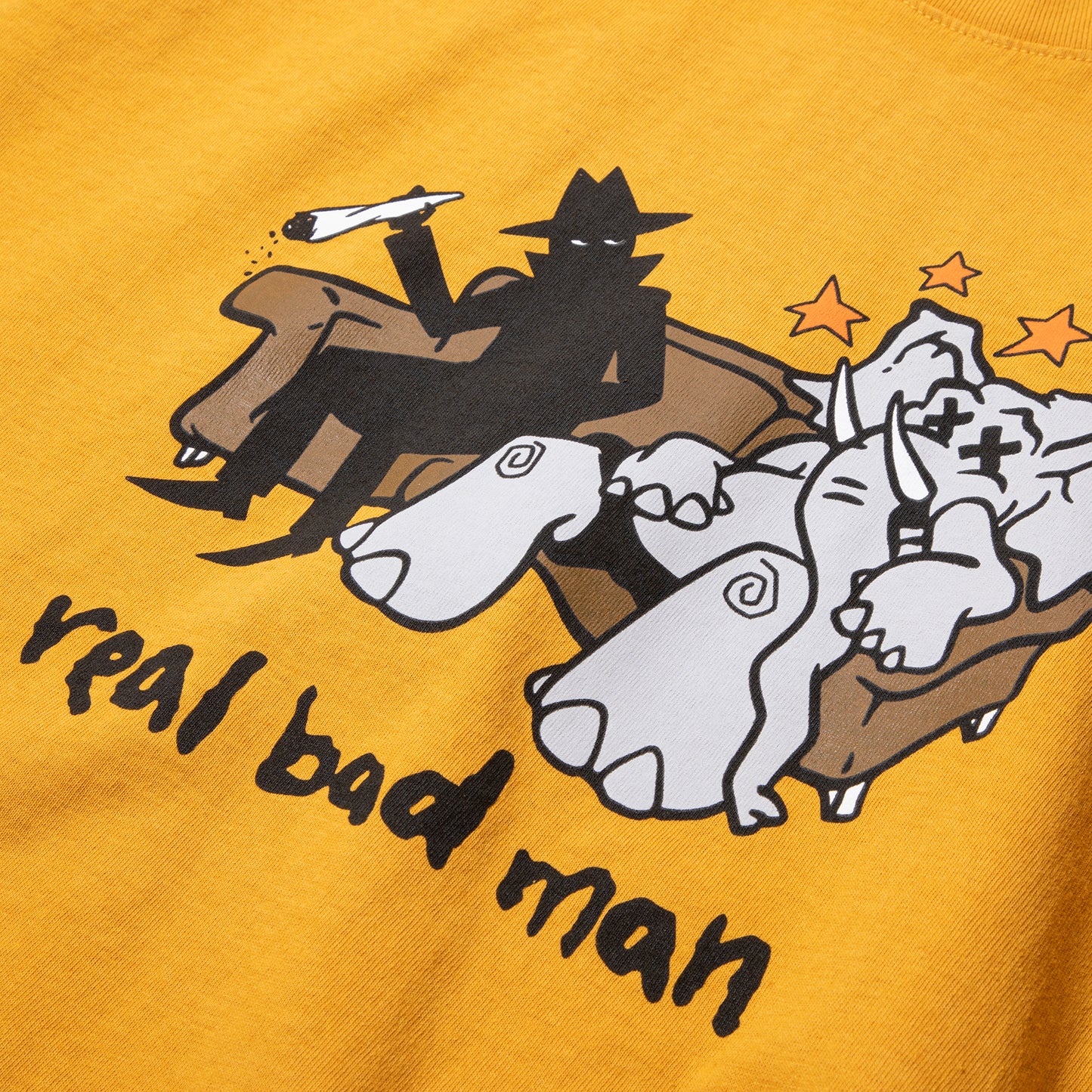 Real Bad Man Zonked Friends Short Sleeve Tee (Down Brown)
